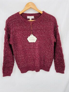 Knox Rose Burgendy Long Sleeve Sweater
